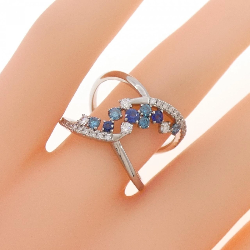 Nhẫn Sapphire K18WG 0.18CT 666424