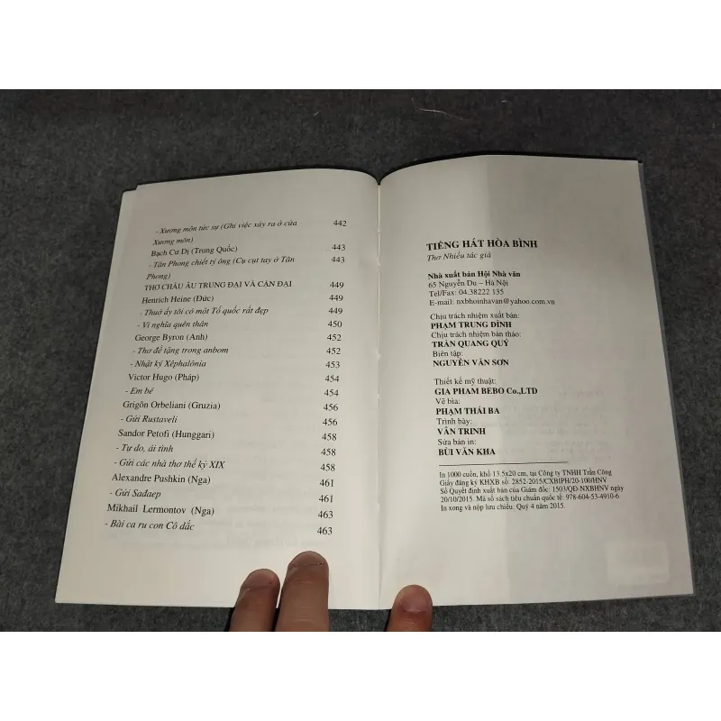 TIẾNG HÁT HOÀ BÌNH (THƠ) 729332