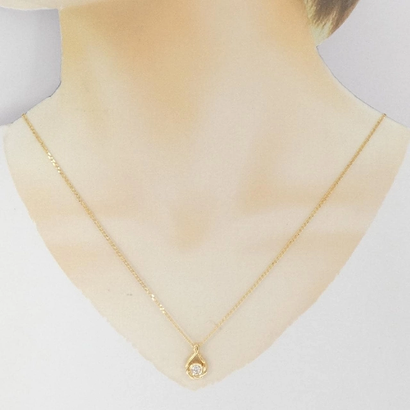 K18YG/750YG Dây chuyền kim cương 0.18CT - Hàng hiệu Chính hãng 861420