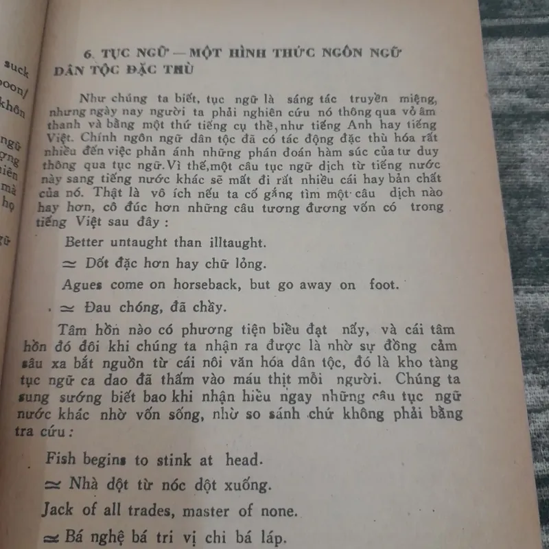 1000 câu tục ngữ Anh Việt thông dụng. T giả Lê Đình Bích. ĐH Cần Thơ 1986 732653