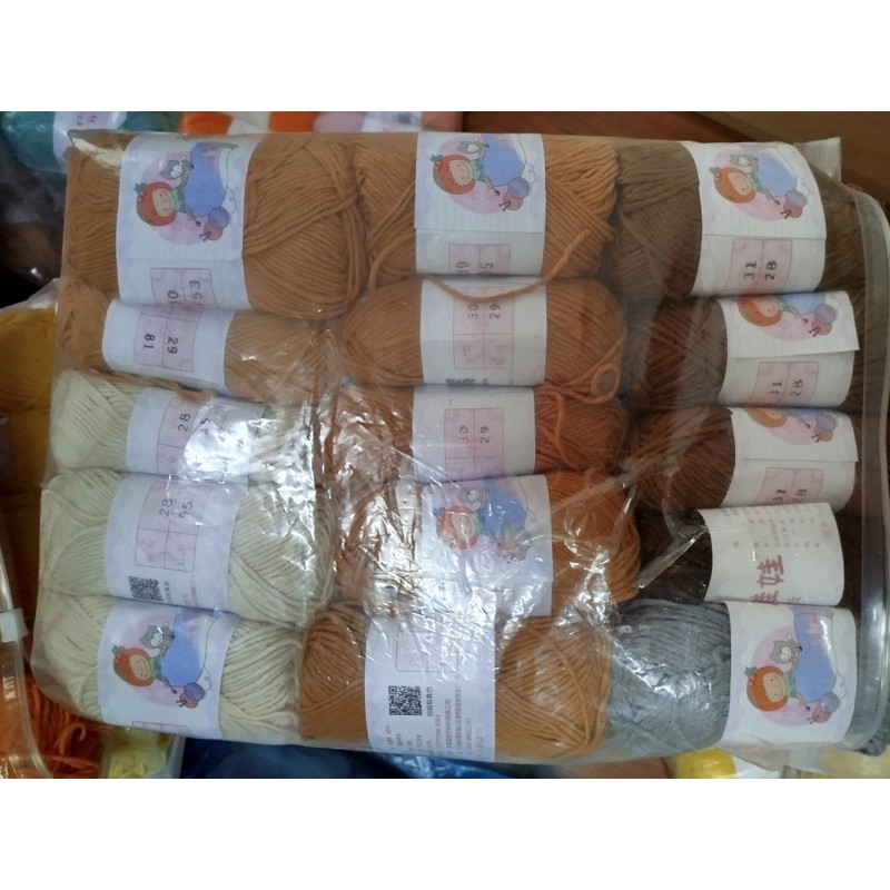 Len baby yarn 40g nhiều màu 145286