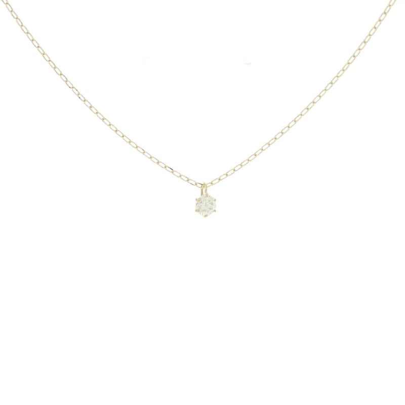 K18YG Solitaire Diamond Necklace - Hàng hiệu Authentic 861351