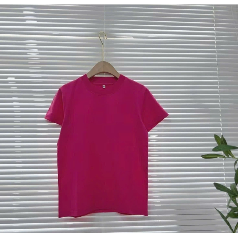 Áo Thun Nữ Cotton Form Đơn Giản Cổ Tròn Size SML Màu Sáng Hàng Mới 303776