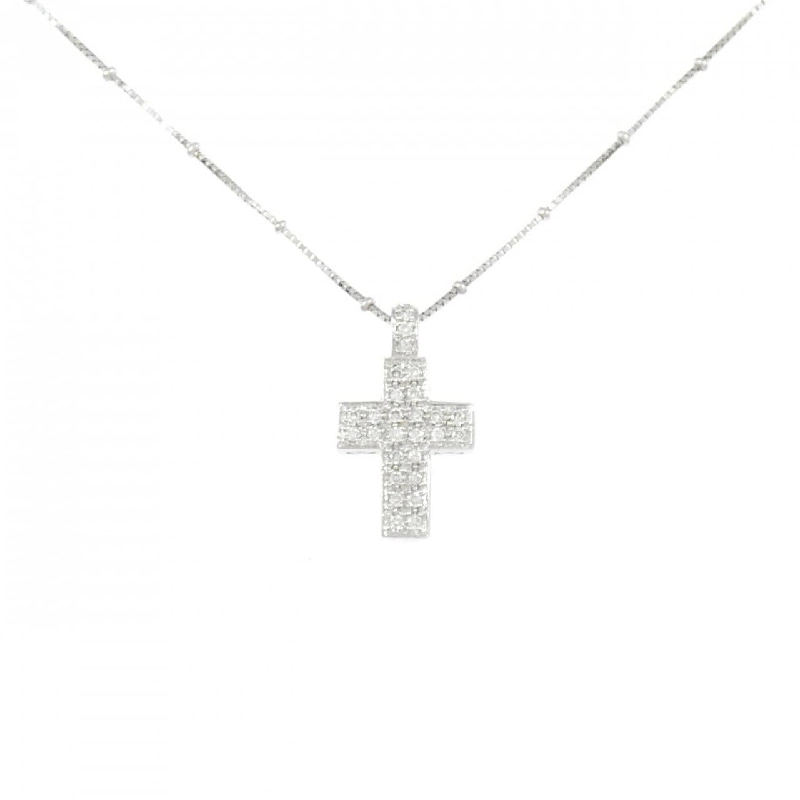 K18WG/750WG Dây chuyền kim cương chéo 0.14CT - Hàng hiệu Chính hãng 859735