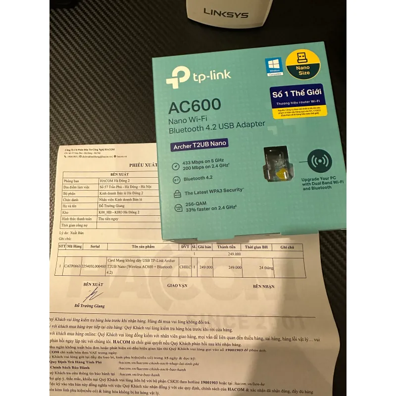 Thiết bị phát Wi-Fi TP-Link Archer T2UB Nano màu đen 726032