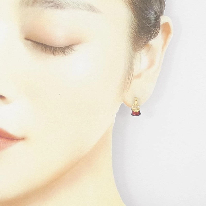 K18YG Túi Garnet Bông Tai - Hàng hiệu Chính hãng 877266