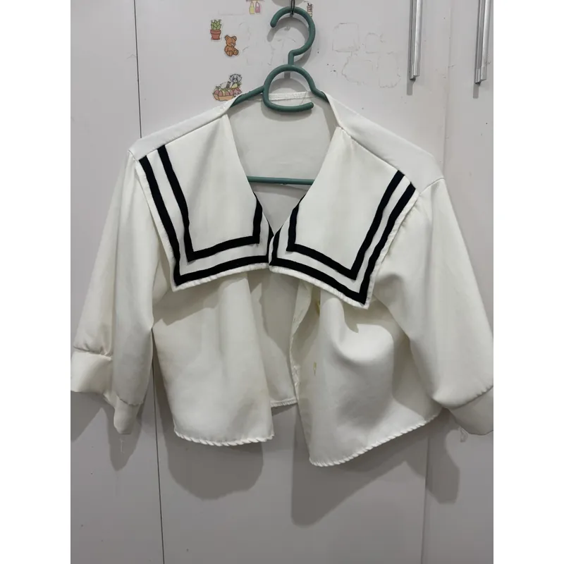 Set áo váy crotop màu trắng còn mới 90% 708913