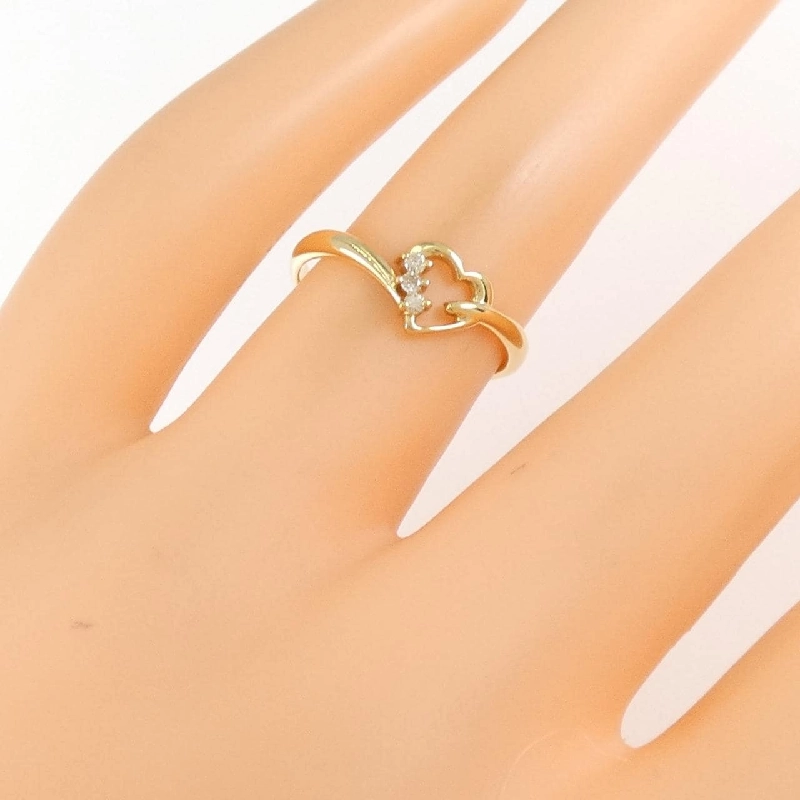 Nhẫn kim cương hình trái tim K18YG 668965