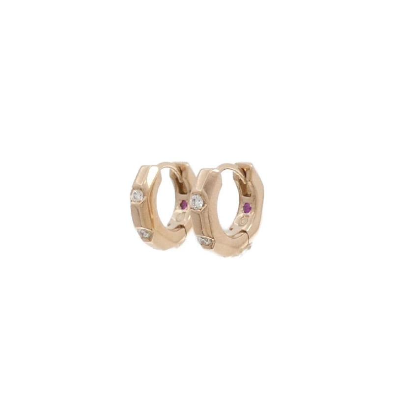 K18PG Bông tai kim cương 0.18CT - Hàng hiệu Chính hãng 870174