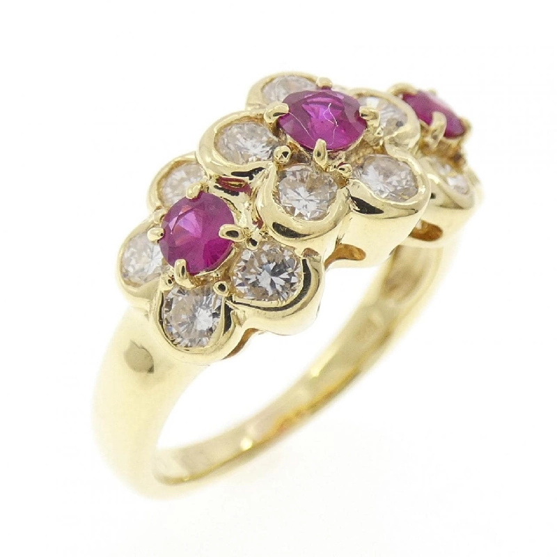 Nhẫn Ruby Hoa K18YG 0.40CT - Hàng hiệu Chính hãng 850298