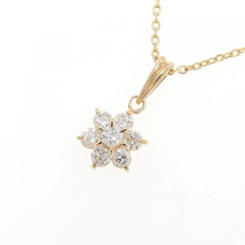 K18YG Hoa Kim Cương Dây Chuyền 0.46CT - Hàng hiệu Chính hãng 856527