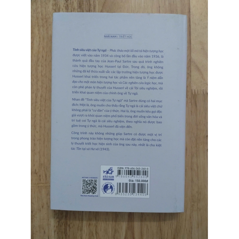 Tính siêu việt của tự ngã - Jean Paul Sartre 454468