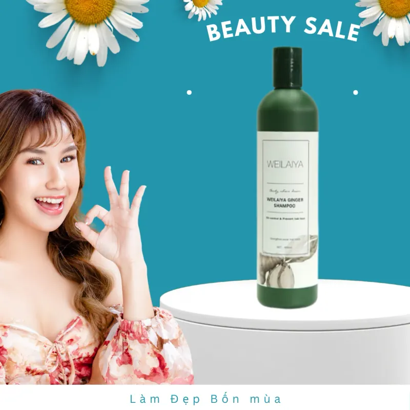 Dầu gội gừng trắng Weilaiya chính hãng nguyên tem 165027