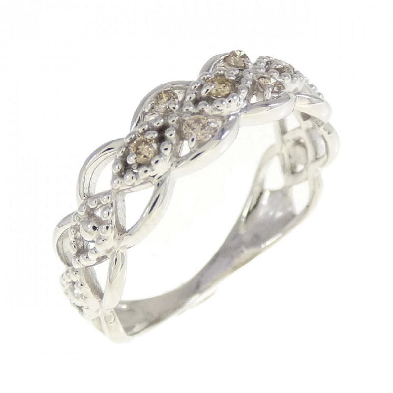 Nhẫn kim cương K10WG 0.08CT 671395