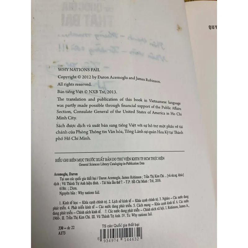 Tại Sao Các Quốc Gia Thất Bại - Daron Acemoglu, James A. Robinson (Tái Bản Lần 7) 1010681