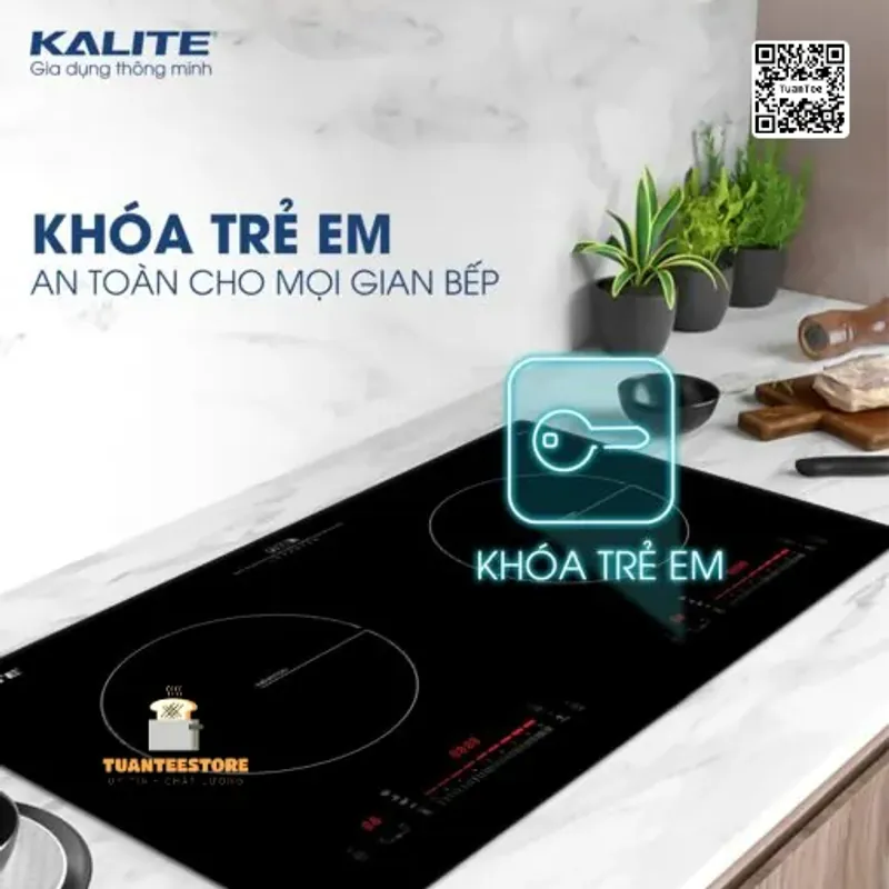 Bếp từ đôi KALITE KDI73 linh hoạt bền bỉ chịu nhiệt tốt 601489