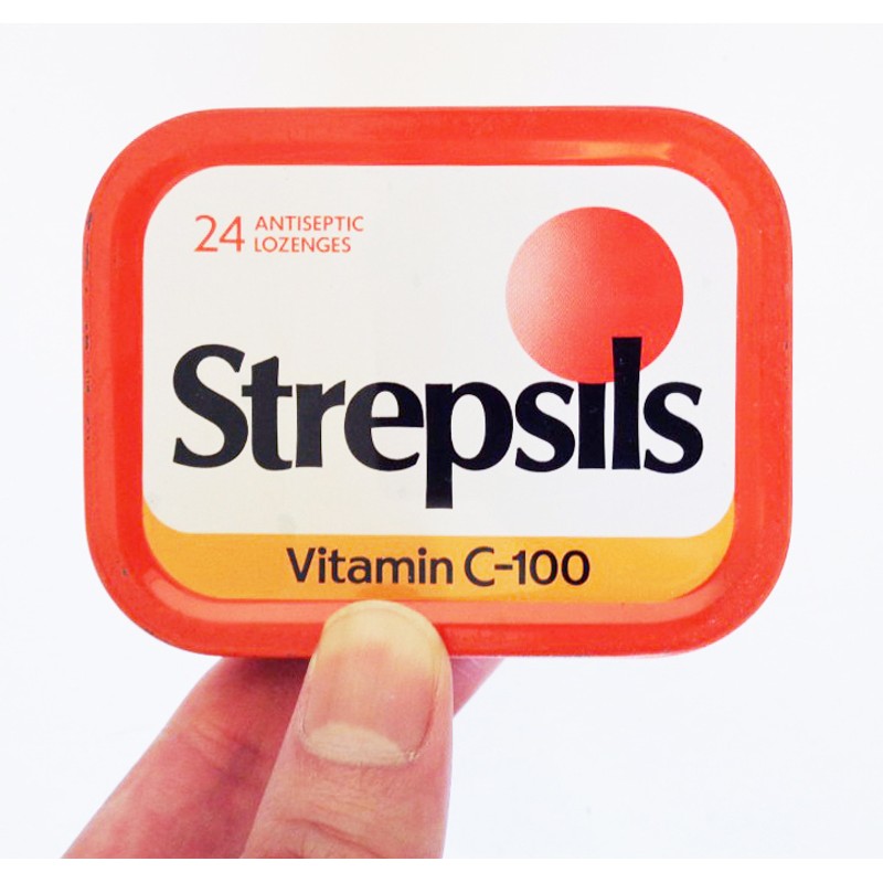 Vỏ hộp kẹo ngậm Strepsils năm 1999 71641