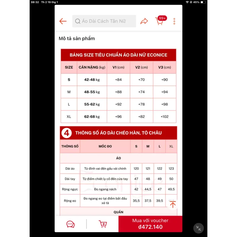 ÁO DÀI ECONICE MỚI MẶC 1 LẦN SIZE S 779366