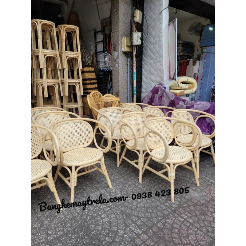 Ghế mây tre lưới mắt cáo 714361