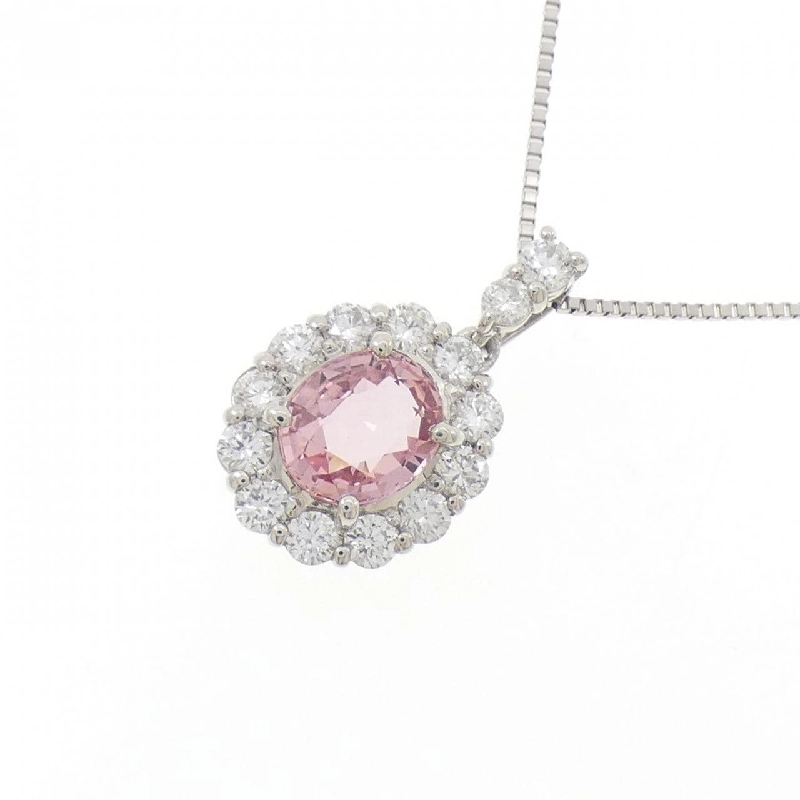 Dây chuyền Sapphire Padparadscha PT900/PT850 1.115CT - Hàng hiệu Chính hãng 856893