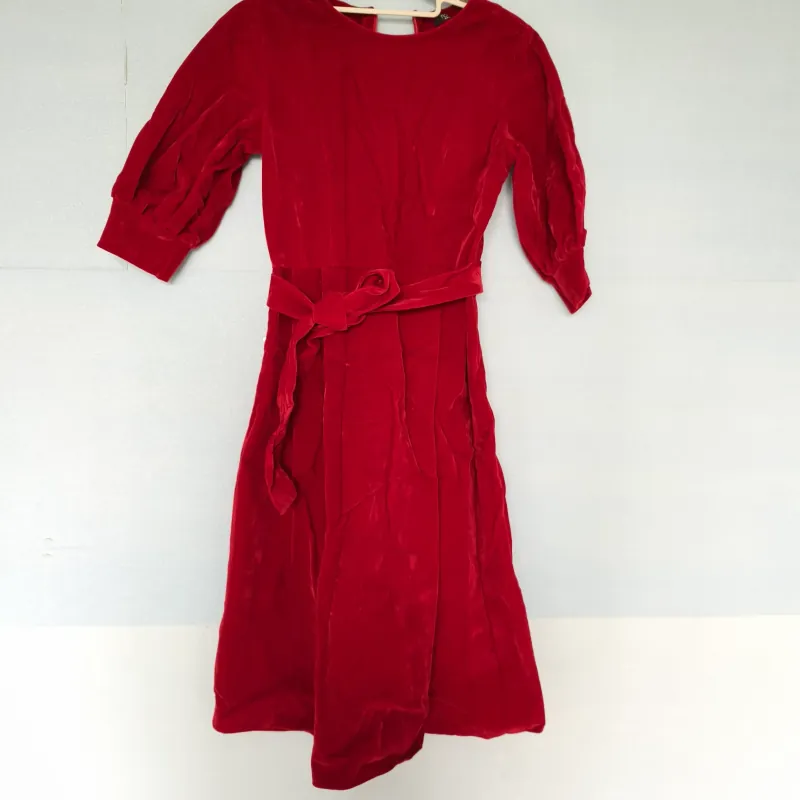 Váy nhung đỏ thắt nơ TOPSHOP size S 779659