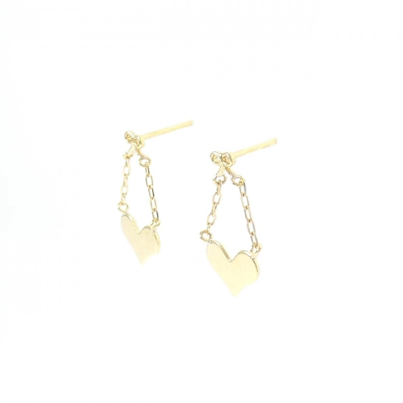 K18YG Heart x Ribbon Earrings - Hàng hiệu Authentic 868586