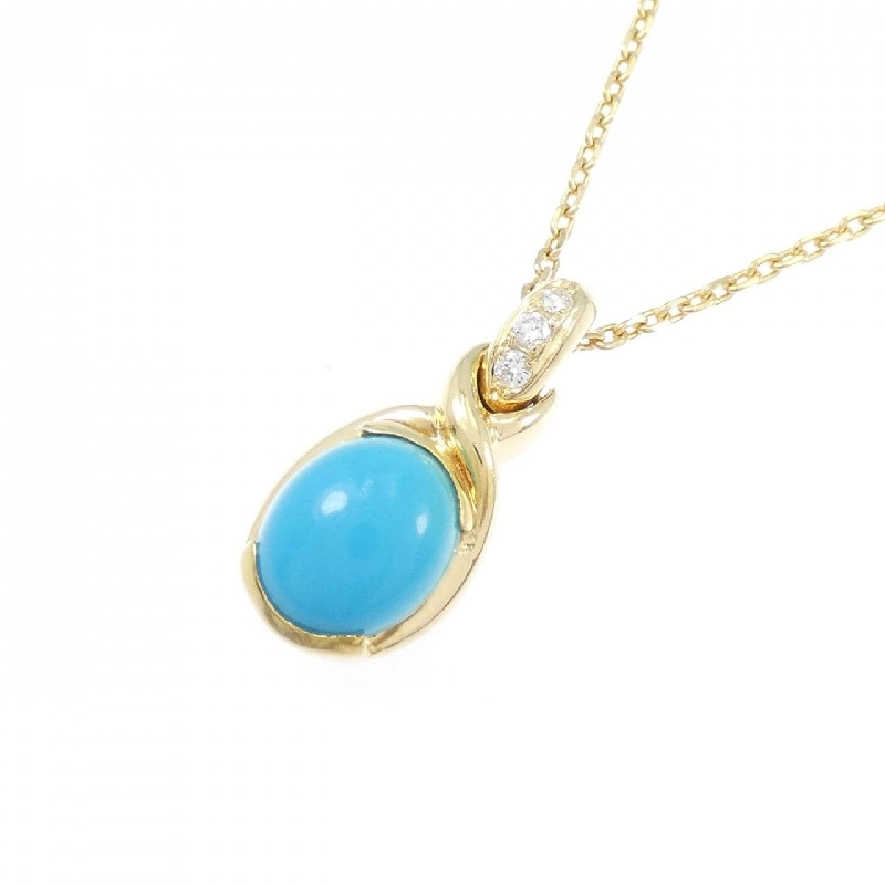 K18YG Mặt dây chuyền Turquoise - Hàng hiệu Chính hãng 861230