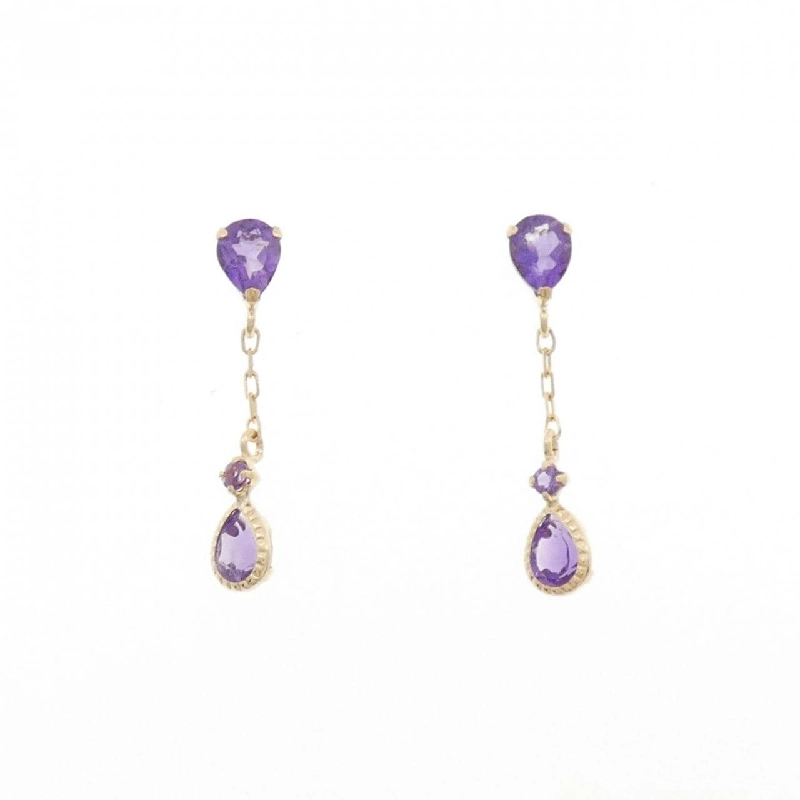 K18YG Amethyst Bông tai - Hàng hiệu Chính hãng 867541