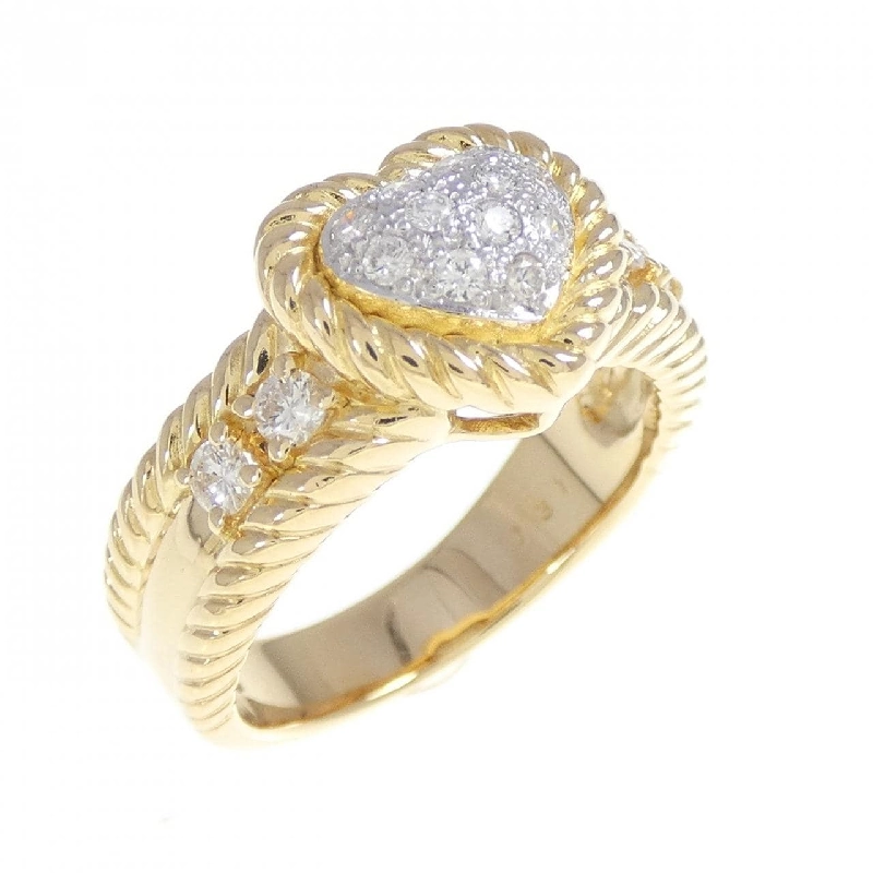 Nhẫn kim cương hình trái tim K18YG/K18WG 0.31CT 668264