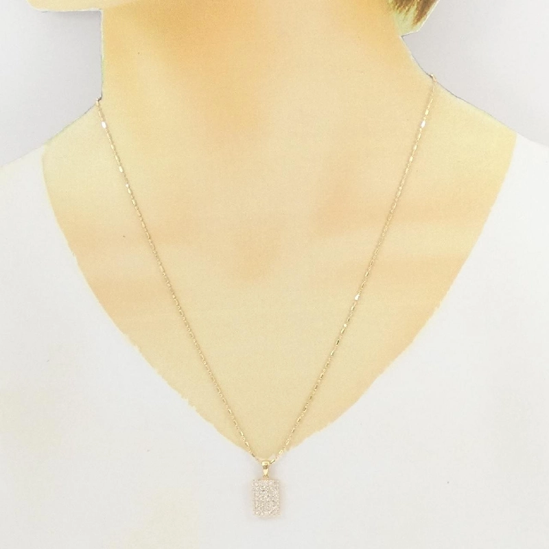 K18YG Dây chuyền kim cương 0.64CT - Hàng hiệu Chính hãng 860202