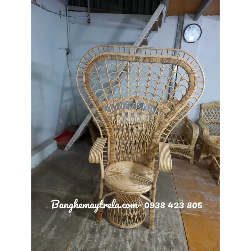 Ghế đuôi công mây tự nhiên decor trang trí 693271