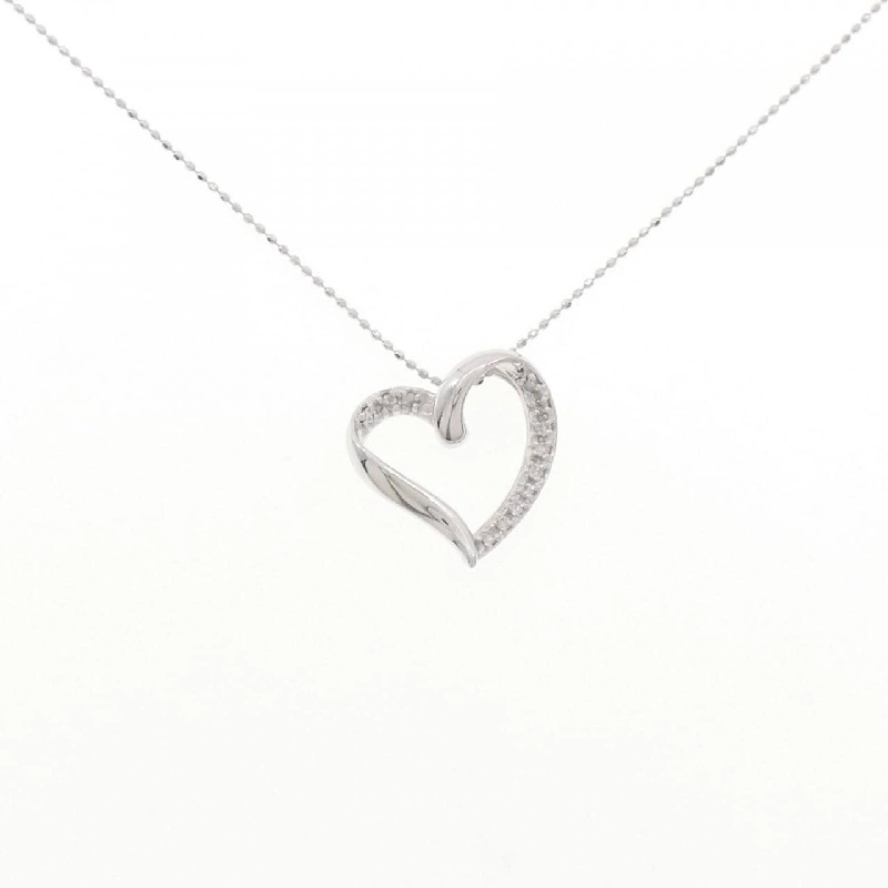 K18WG Dây chuyền hình trái tim kim cương 0.11CT - Hàng hiệu Chính hãng 860663