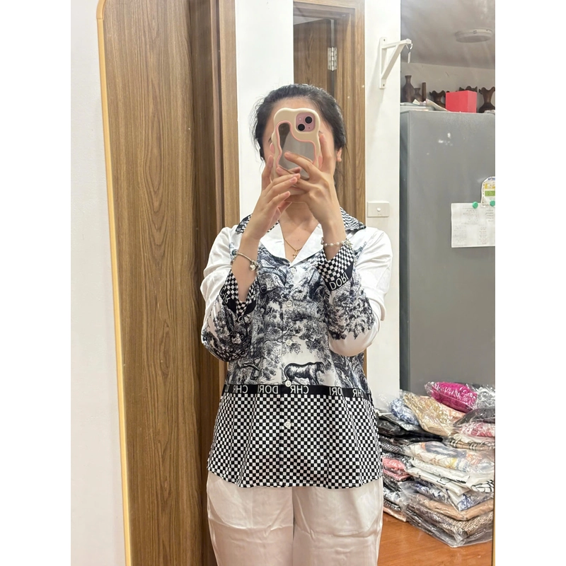 Pijama lụa dài tay 454867