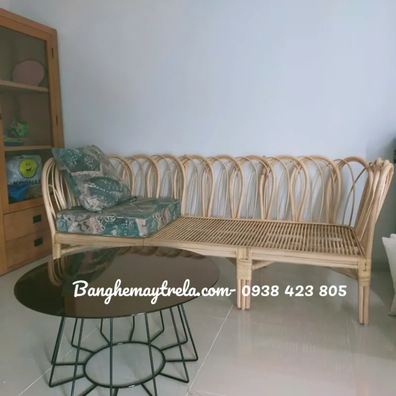 Bàn ghế mây tự nhiên lưng hoa 575762