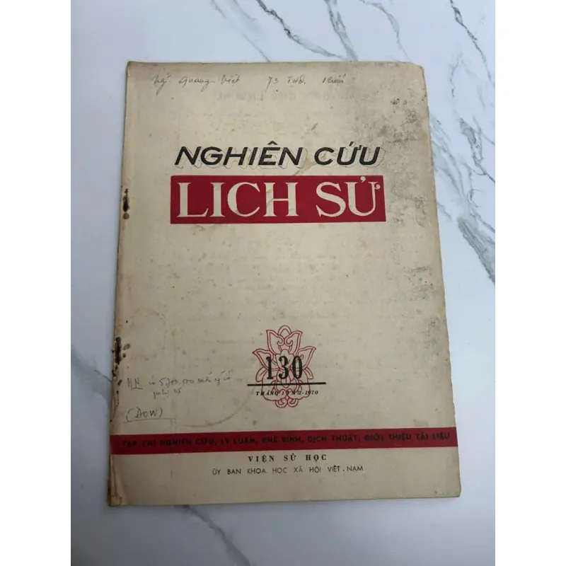 Tạp chí Nghiên cứu Lịch sử - Số 130 - Tháng 1-2/1970 703344