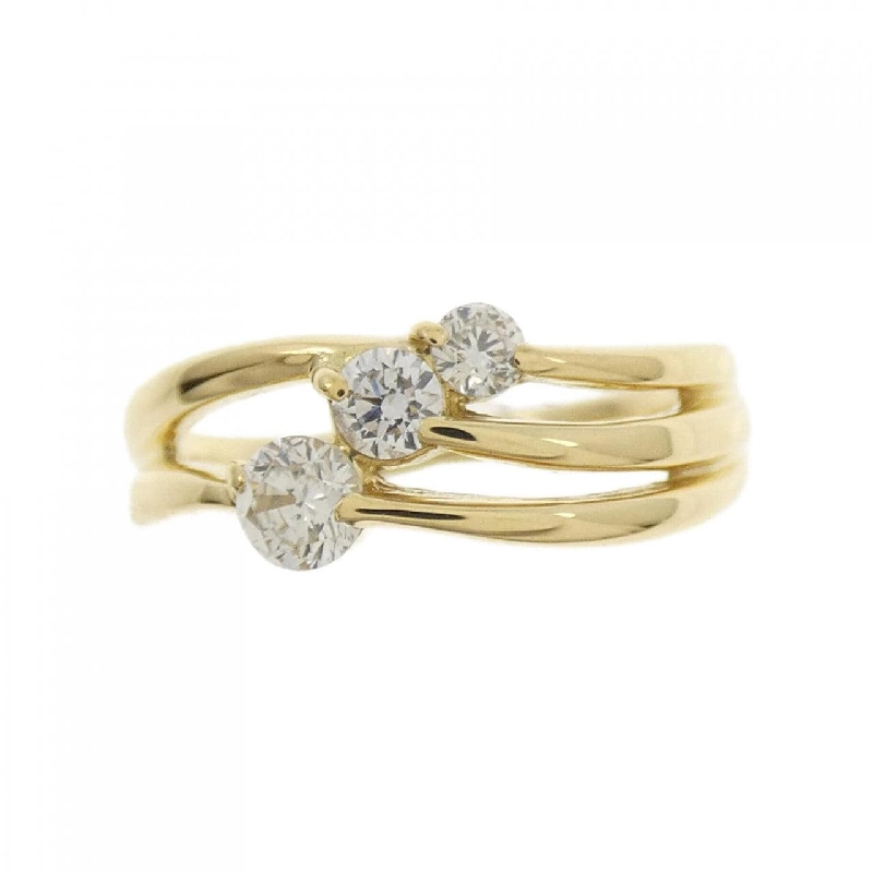 Nhẫn pinky kim cương K18YG 0.21CT 669634