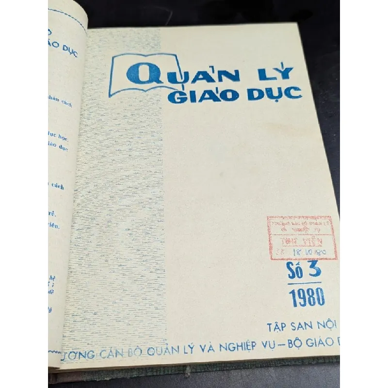 Tập san quản lý giáo dục - năm 1980 ( từ số 1 đến số 10 , có 1 số đôi ) 590923