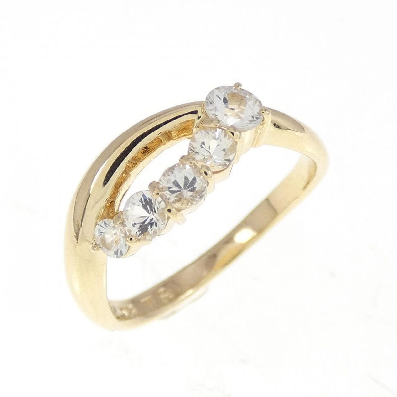 Nhẫn Sapphire Trắng K18YG 673599