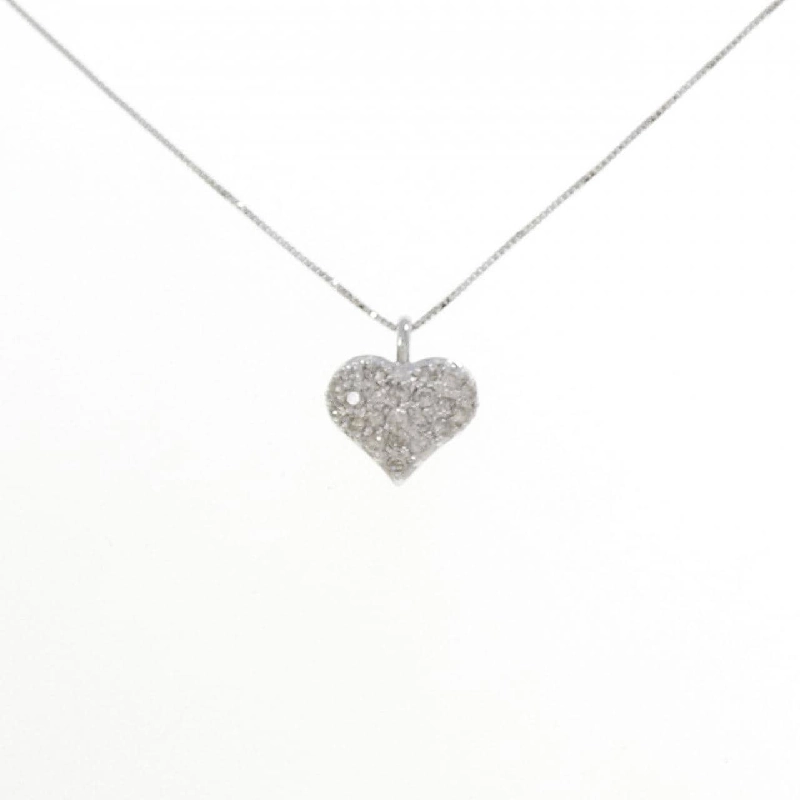 K18WG Dây chuyền kim cương hình trái tim Pavé 0.20CT - Hàng hiệu Chính hãng 859586