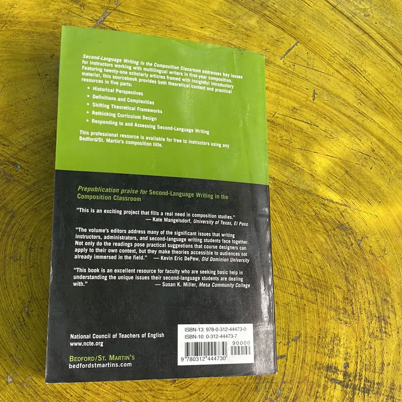 SECOND-LANGUAGE WRITING IN THE COMPOSITION CLASSROOM A CRITICAL SOURCEBOOK 737781
