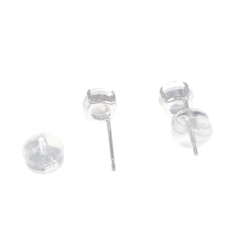 K18WG Đá mặt trăng Bông tai - Hàng hiệu Chính hãng 869008