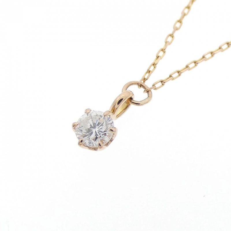 K18PG Solitaire Dây chuyền kim cương 0.10CT - Hàng hiệu Chính hãng 861743