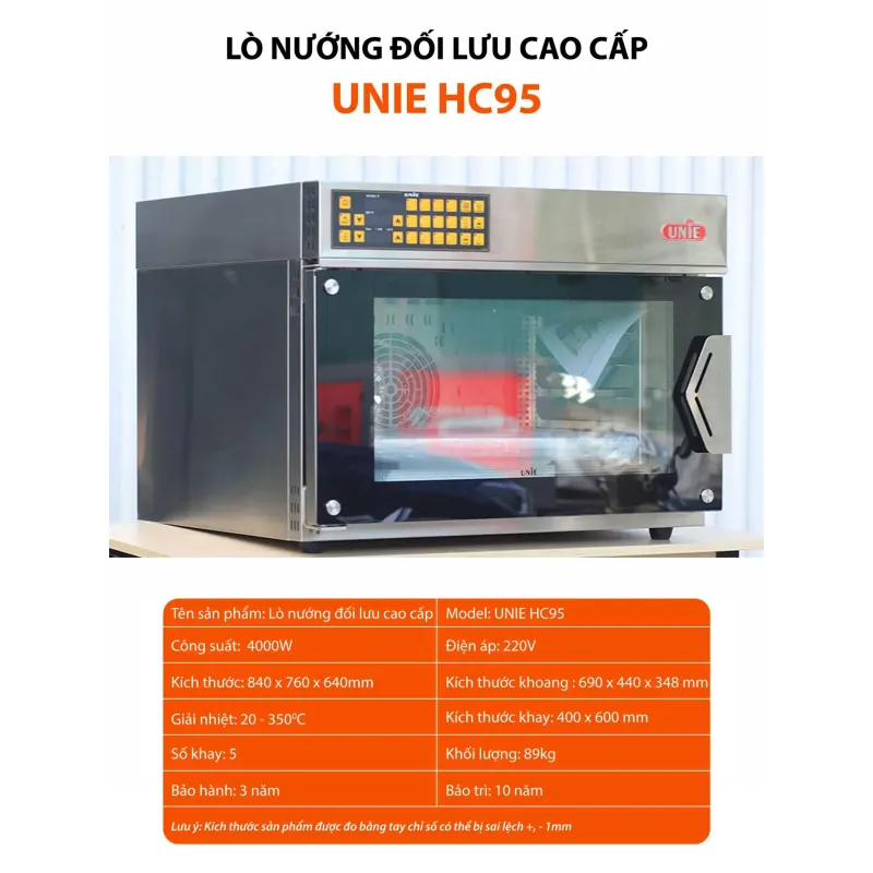 Lò nướng đối lưu cao cấp UNIE HC95 95 lít bảo hành 3 năm 763459