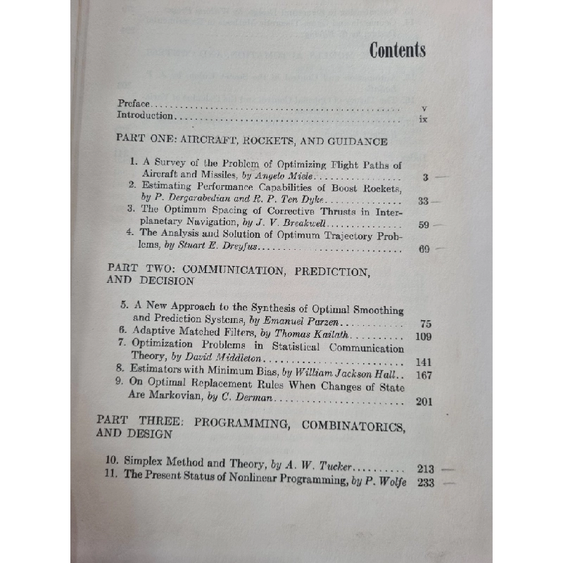 MATHEMATICAL OPTIMIZATION TECHNIQUES (EDITED BY RICHARD BELLMAN) 119895