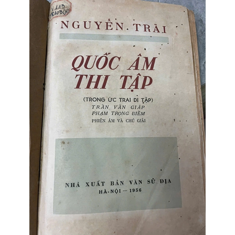 QUỐC ÂM THI TẬP- NGUYỄN TRÃI 539647