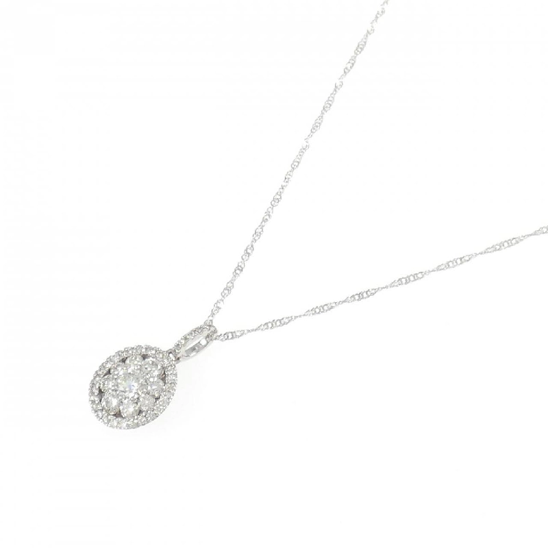 K18WG Hoa Kim Cương Dây Chuyền 0.50CT - Hàng hiệu Chính hãng 856075