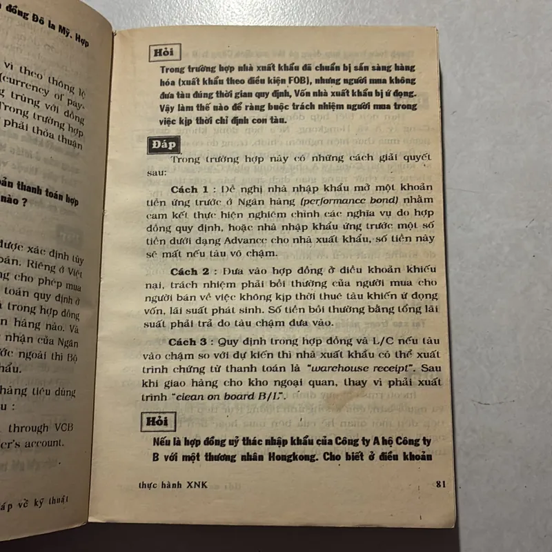 Hỏi đáp về Kỹ thuật thực hành kinh doanh xuất nhập khẩu 727071