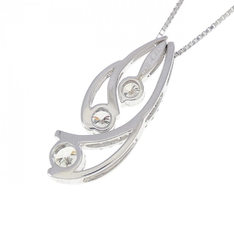 K18WG 2WAY Dây chuyền kim cương 1.00CT - Hàng hiệu Authentic 856996