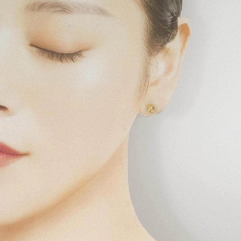 K18YG Đá thạch anh rutile Bông tai 1.46CT - Hàng hiệu Chính hãng 864871