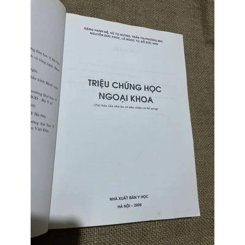 TRIỆU CHỨNG HỌC NGOAI KHOA, NHÀ XUẤT BẢN Y HỌC, SÁCH Y HỌC, KHỔ LỚN 569826